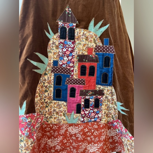 Vintage 1968 “Mountain Artisans” Velvet  Patchwork Maxi Skirt One of a Kind - Picture 7 of 8